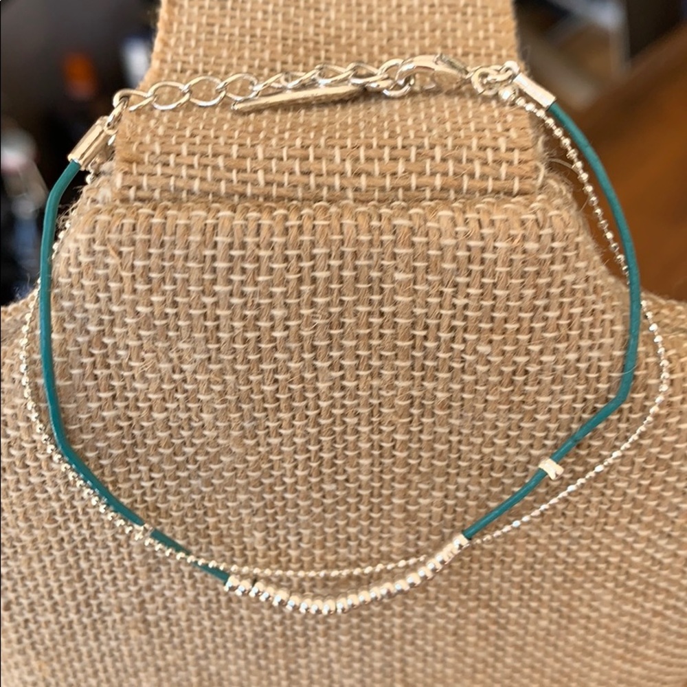 Dainty Leather and Bead Bracelet